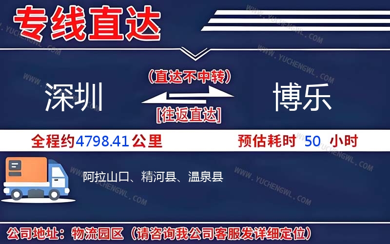 深圳到博樂物流公司