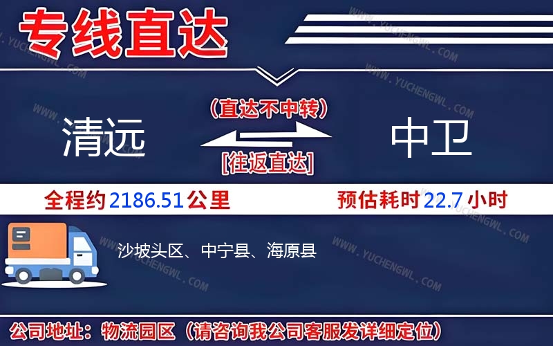 清遠(yuǎn)到中衛(wèi)物流公司