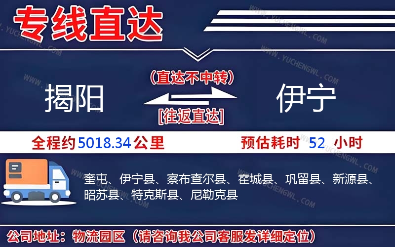 揭陽(yáng)到伊寧物流公司