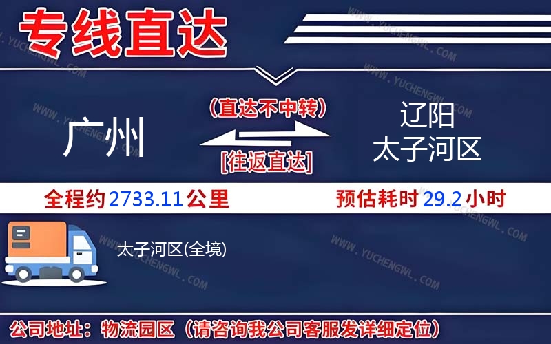 廣州到遼陽太子河區(qū)物流公司