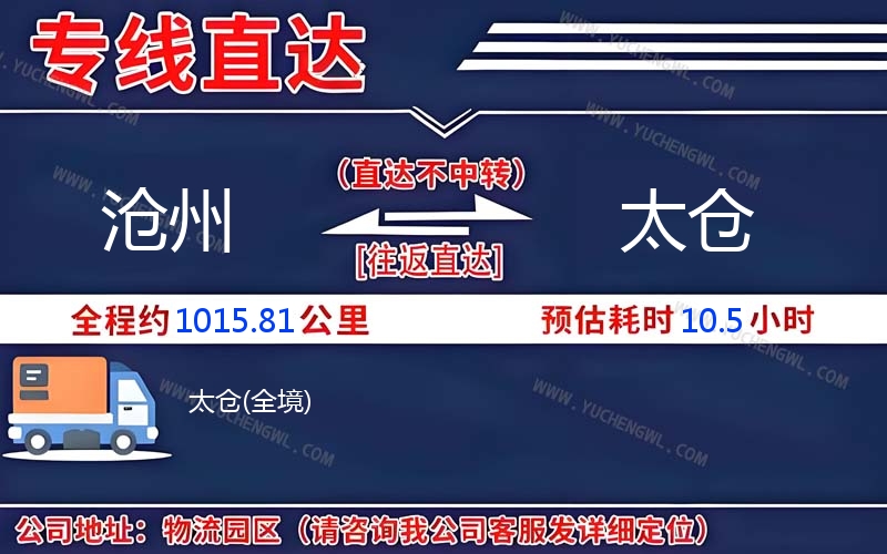 滄州到太倉(cāng)物流公司