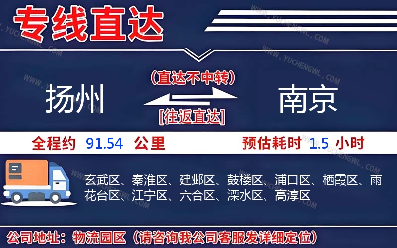揚(yáng)州到南京物流公司