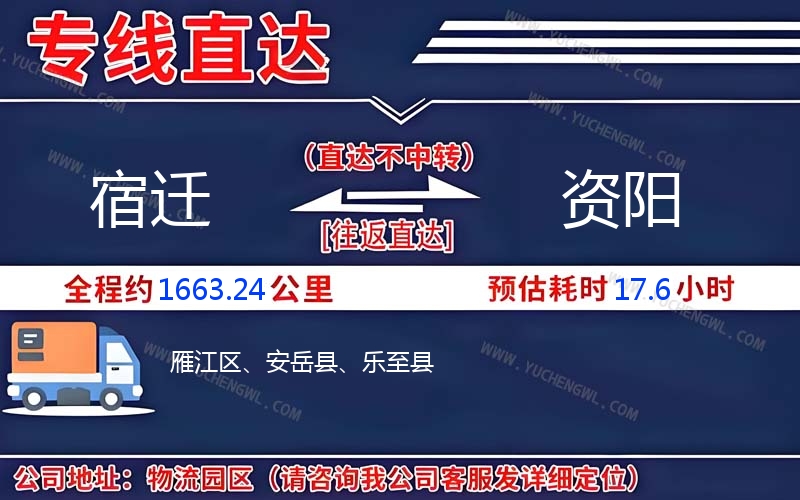 宿遷到資陽(yáng)物流公司