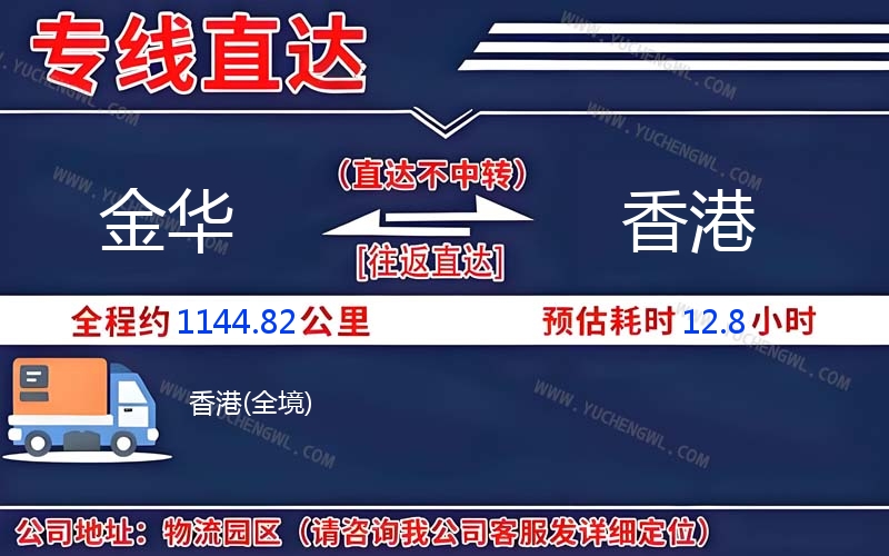 金華到香港物流公司